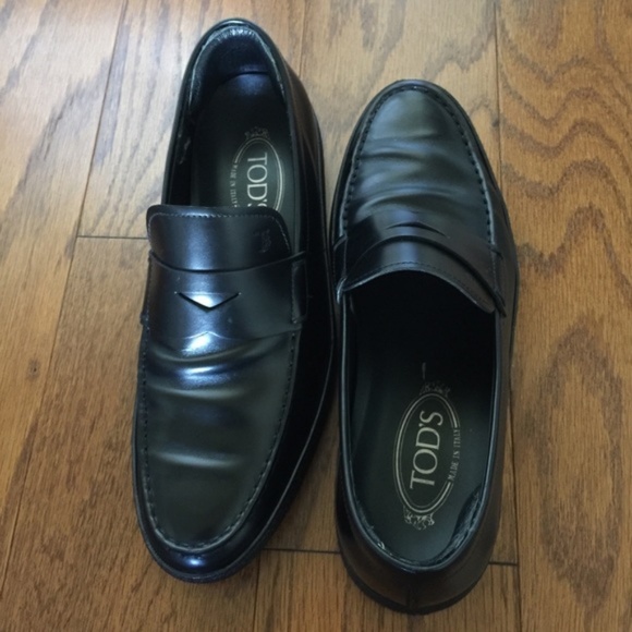 SOLD!! Tod´s Penny Loafer Black Leather Slip On - Picture 4 of 8